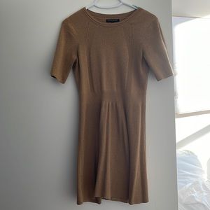 Brown knit dress